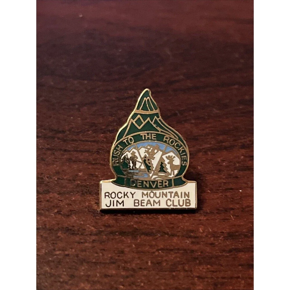 Rocky Mountain Jim Beam Club Denver Rush To The Rockies‎ Lapel Hat Pin